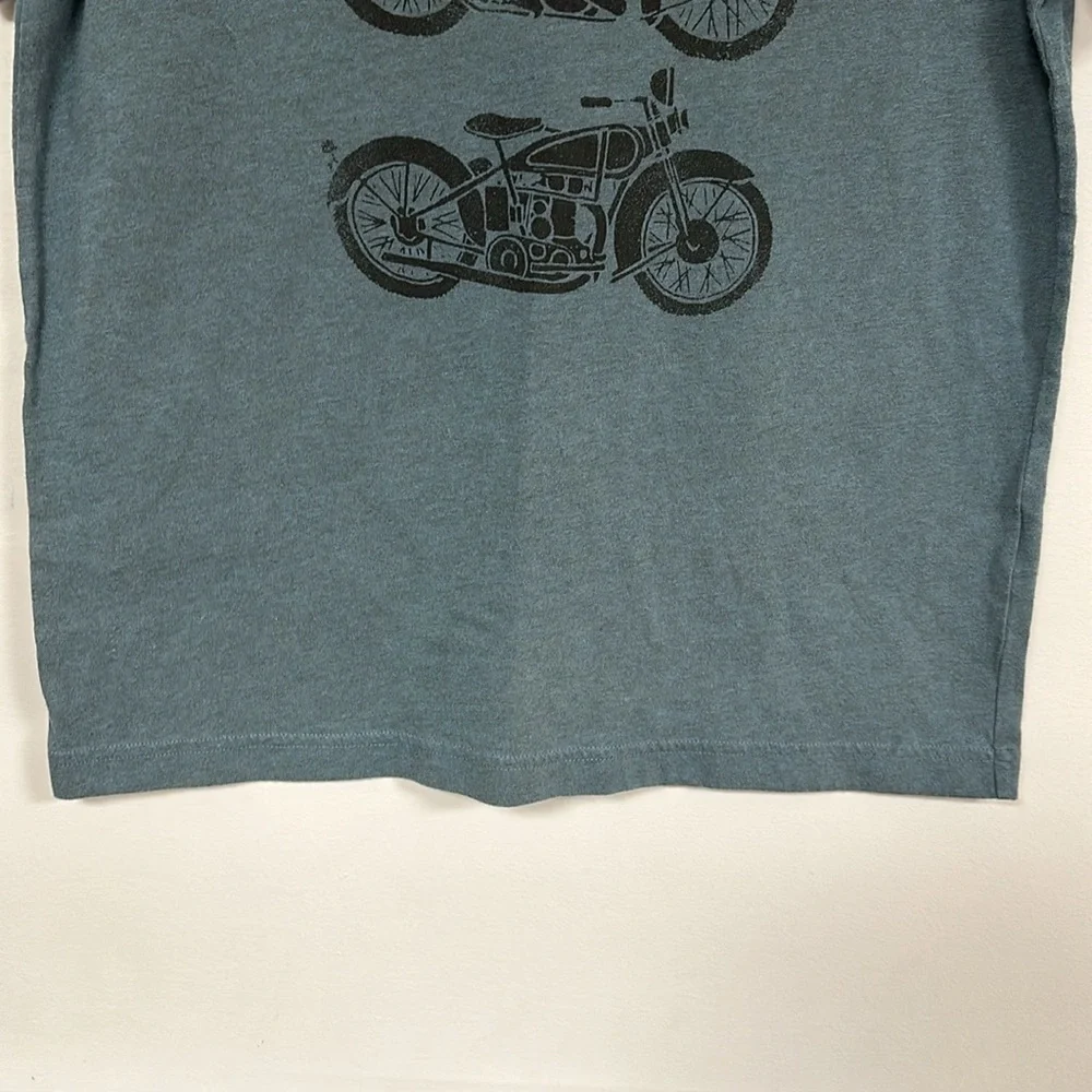 Banana Republic Steel Blue, Cotton Blend Motorcycle TSHIRT Size MED